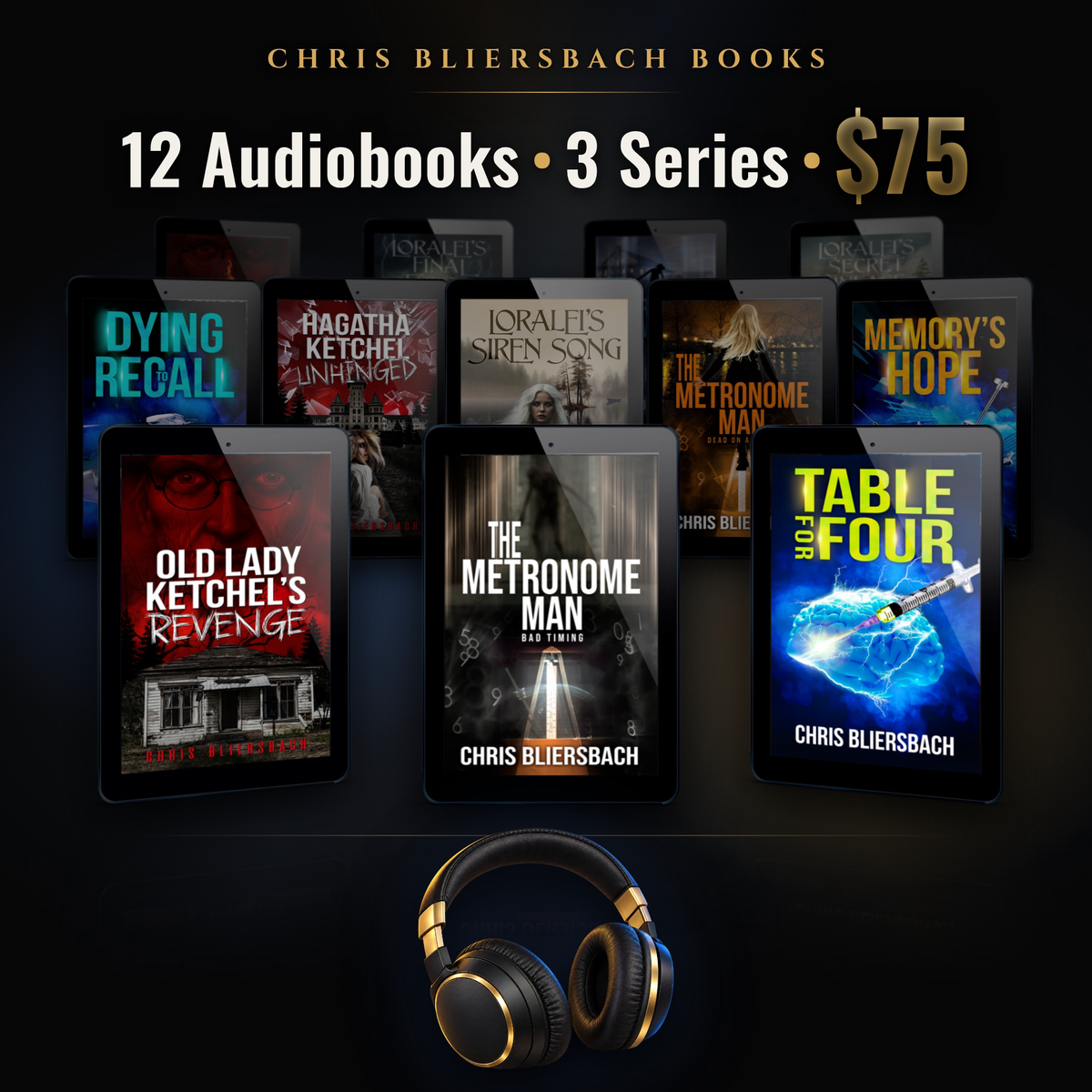 Three Thriller Series 12-Audiobook Bundle (60% Off)